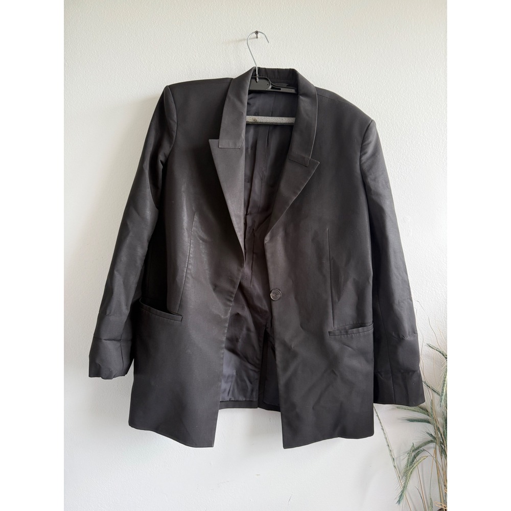 Givenchy Black 100% Wool Single Button Tailored Blazer Jacket Made in Italy 38